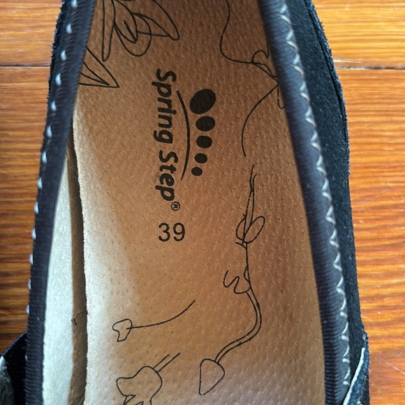 Spring Step Comfort Black Suede Leather Mary Jane Model Aniken Size 39 US 8.5 - Picture 2 of 9